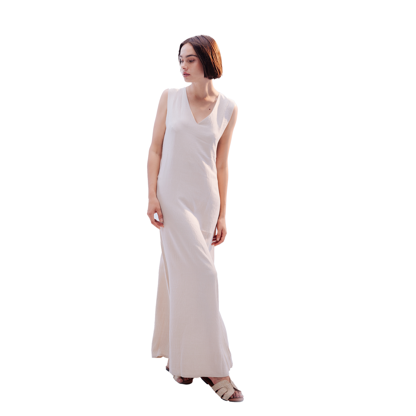 Signature Beige Summer Maxi Dress